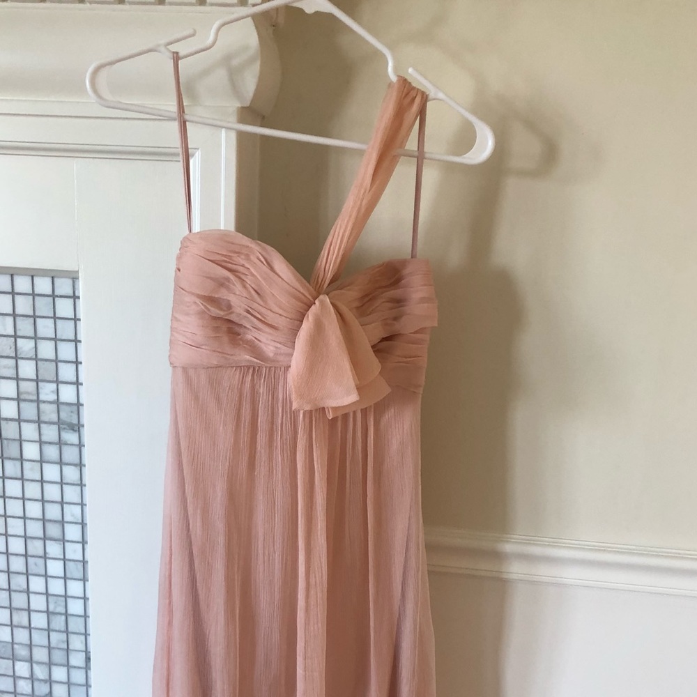 AMSALE chiffon blush dress